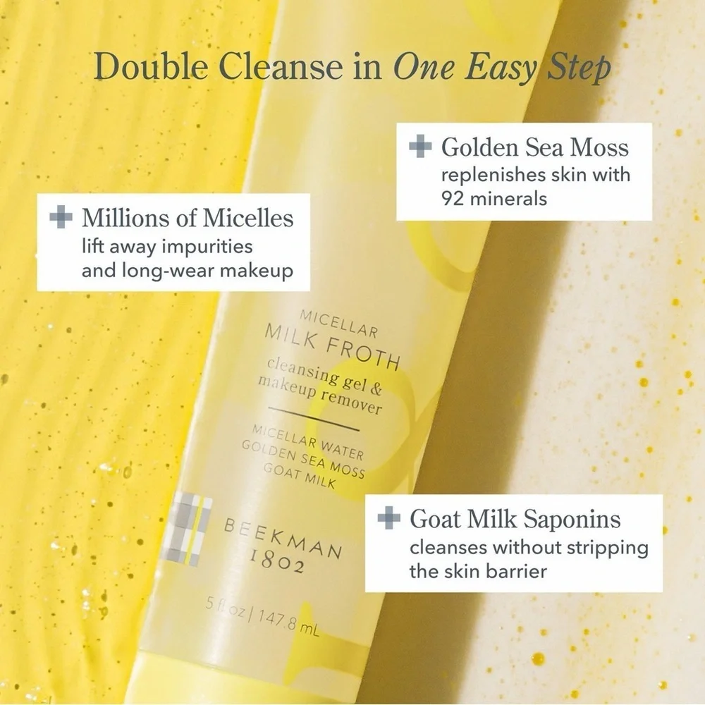 ✨ Beekman 1802 Milk Froth Micellar Cleansing Gel (5 oz) — BRAND NEW SEALED